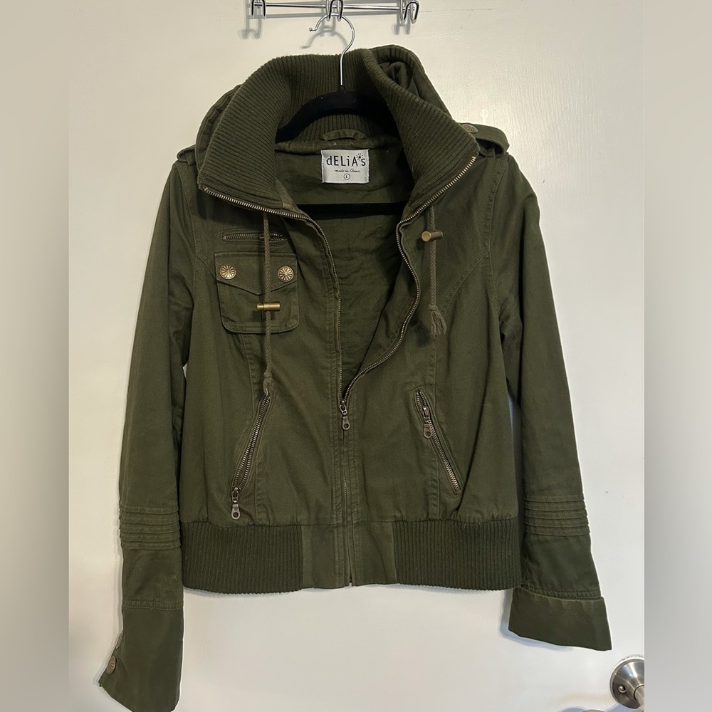 Delia’s Army Green Jacket Size L